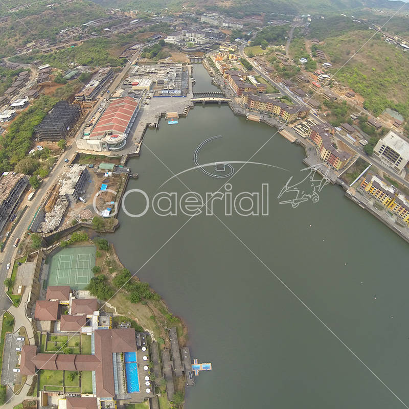 Aerial view of Lavasa City for HCC by GO Aerial Drone Photography