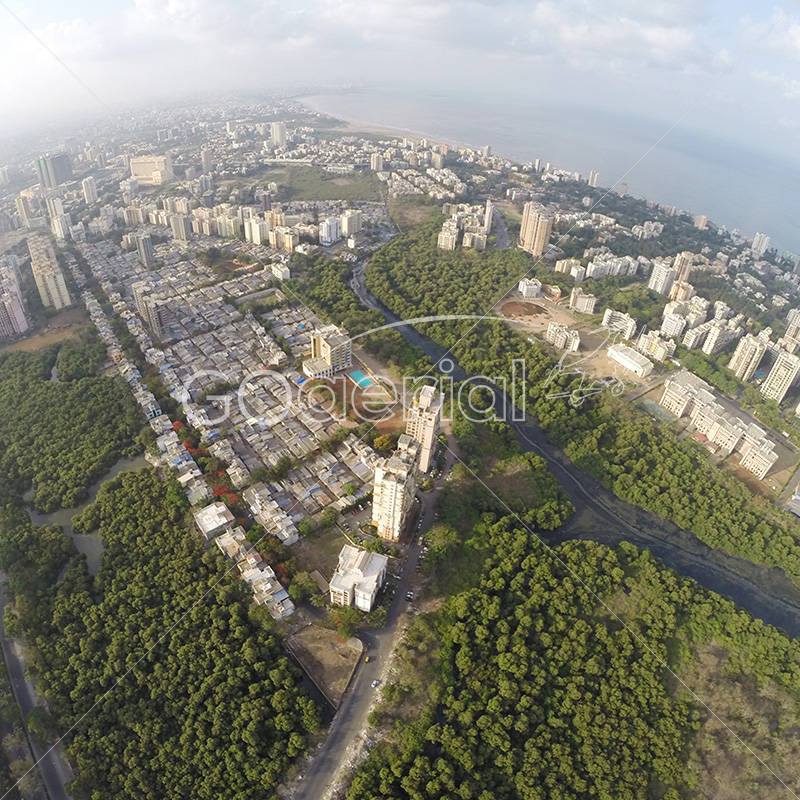  Aerial view of 4 Bunglows, Andheri for Shapoorji Pallonji by GO Aerial Drone Photography