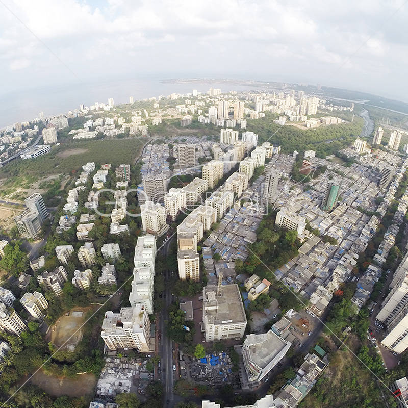 Aerial view of 4 Bunglows, Andheri for Shapoorji Pallonji by GO Aerial Drone Photography